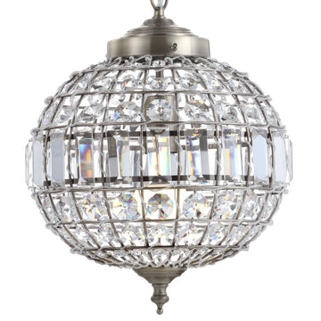 Georgina Crystal/Metal LED Pendant - JONATHAN Y